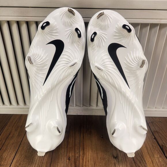 Nike Alpha Huarache NXT Men's 11.5 Black White Metal Baseball Cleats DJ6517-001 - Picture 7 of 9